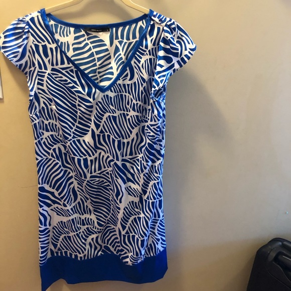 Vero Moda blue zebra dress - Picture 2 of 3